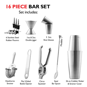<span class=keywords><strong>Bar</strong></span> công cụ thép không gỉ 11-Piece barware Kit Cocktail Shaker <span class=keywords><strong>Set</strong></span> - Product Image 4