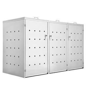 Outdoor Garbage Bin Metal Shelter Cover Stainless Steel Wheelie Bin Box For Wheelie Bins Trash Cans