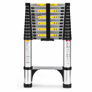 Échelle télescopique en aluminium robuste et légère, outils utilitaires <span class=keywords><strong>pour</strong></span> les travaux en extérieur, stabilisateurs, échelle pliable, outil utile - Product Image 1