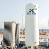 Tanque Criogénico de Almacenamiento de GNL de Gran Tamaño a Precio de Fábrica, Recipiente a Presión de Acero Inoxidable, Certificado ASME, 30m de Altura, 0.8MPa