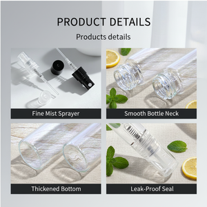 Flacons de parfum cylindriques modernes en verre personnalisables avec bouchon à vis, conteneurs portables pour sérum, soins de la peau, huiles essentielles, rechargeables - Product Image 5