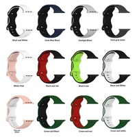 Bracelet de montre en silicone bicolore Upro Wholesale pour Apple Watch, impression personnalisée, étanche, durable, pour une utilisation sportive quotidienne