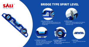 Сали 246 мм 10 дюймов промышленный Высокоточный мостовой Тип Магнитный пластик 3 пузырьковый спиртовой уровень +/-10 мм измерение уровня - Product Image 3