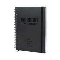 Journal d'entraînement personnalisé A5 relié rigide, planificateur d'entraînement, journal d'entraînement à domicile, carnet à spirales