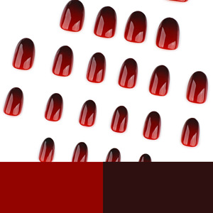 Logo personnalisé en gros sur les <span class=keywords><strong>ongles</strong></span> court rond dégradé rouge noir <span class=keywords><strong>ongles</strong></span> conseils manucure outil presse sur les <span class=keywords><strong>ongles</strong></span> pour salon - Product Image 5
