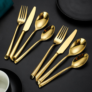 316 Stainless Steel Cutlery Set Knife Fork Spoon Hotel Style Thickened <b>Mirror</b> Polished Home Use - Product Image 1