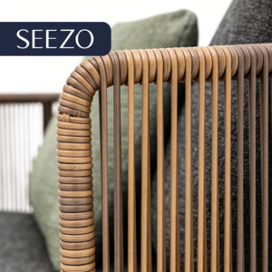 Lettino Prendisole Moderno di Lusso per Esterni con Telaio in Alluminio e Rattan, con Cuscini, Resistente, per Patio e Piscina, Ideale per Hotel, Ville e <span class=keywords><strong>Resort</strong></span> - Product Image 5