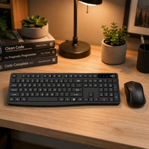 Ensemble clavier et souris filaires USB avec disposition britannique pour <span class=keywords><strong>ordinateur</strong></span> de bureau, portable, usage professionnel, domestique, bureau et <span class=keywords><strong>jeux</strong></span> - En stock - Product Image 1