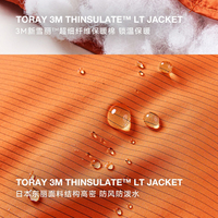 Veste isolante à capuche pour homme et femme, légère, thermique, imperméable, pour la randonnée, le camping et les activités de plein air