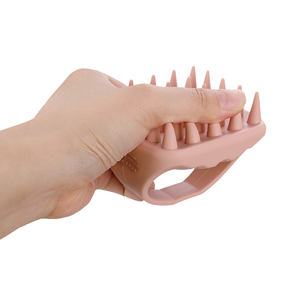 Cepillo de pelo de silicona con logotipo personalizado, peine para desenredar, masajeador de cuero cabelludo, cepillo de champú para cabello rizado húmedo y seco - Product Image 4