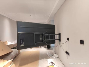 Soporte de <span class=keywords><strong>TV</strong></span> Motorizado de un Solo Brazo con Ángulo Amplio de 160 Grados, Voltaje Universal de 110-250V, <span class=keywords><strong>para</strong></span> <span class=keywords><strong>TV</strong></span> de 26-<span class=keywords><strong>55</strong></span> <span class=keywords><strong>Pulgadas</strong></span>, <span class=keywords><strong>para</strong></span> Sala de Estar y Oficina - Product Image 4