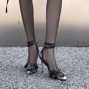 Fabricación Personalizada de Zapatos de Tacón Alto para Mujer, Estilo Francés, con Punta en Pico, Tacón Metálico, Modelo <span class=keywords><strong>Roma</strong></span>, Sensuales - Product Image 1