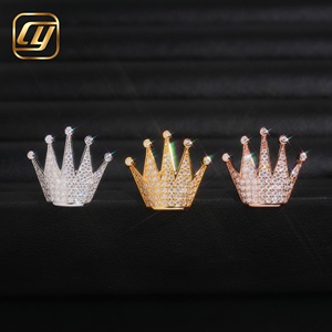 Hip Hop Iced Out Jewelry S925 <b>Silver</b> Moissanite <b>Stud</b> Earrings Bling Full Paved Moissanite <b>Small</b> Crown Earrings Luxury Jewelry - Product Image 4