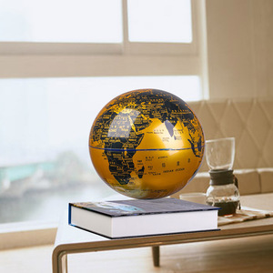 Globo con forma de C para decoración <span class=keywords><strong>del</strong></span> hogar, Globo flotante impreso de 8 pulgadas, Mapa Mundial de geografía, globo de levitación magnética - Product Image 3
