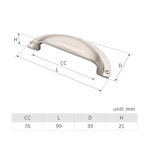 Đồ Ngũ Kim Cho Nội Thất Tay Nắm Tủ Ngăn Kéo Nhà Bếp Bằng Kim Loại Kéo Ly Tủ Đồ Nội Thất Cửa Tủ Tủ Vỏ Cổ 7600 - Product Image 2
