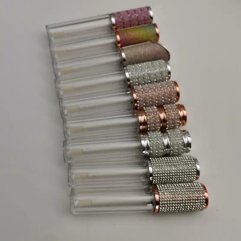 Tubos de brillo de labios personalizados al por mayor de fábrica contenedor de tubo de brillo de labios rosa único de 5ml