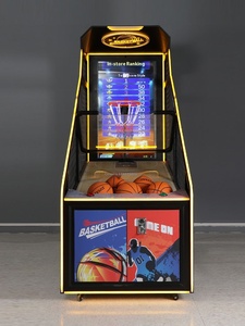 Double <span class=keywords><strong>jeux</strong></span> pour enfants adultes de luxe à pièces Machine de basket-ball pliante à écran LCD à usage domestique vidéo intérieure matériau métallique - Product Image 2