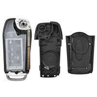 Coque de clé de voiture à 3 boutons, vide, pour télécommande, avec lame, sans circuit imprimé, pour remplacement de boîtier de verrouillage/déverrouillage du coffre