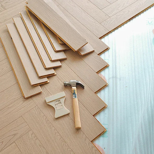Azulejos de enclavamiento de grano de madera impermeables respetuosos con el medio ambiente 100% suelo Spc de vinilo clic de enclavamiento - Product Image 3