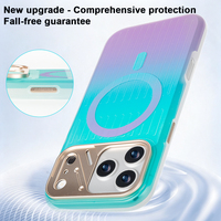 Casing Ponsel OEM Gradient Magnetic Wireless Charging untuk iPhone 18 Pro Max, Anti Benturan, Bahan TPU PET dengan Pelindung Lensa Kamera Berbahan Metal
