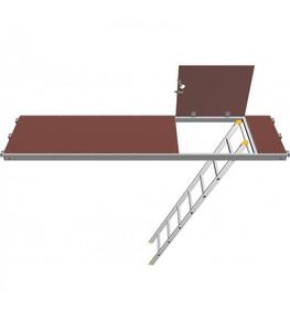 Plateforme Alu-ply avec trappe et échelle / Planche en aluminium avec échelle - Product Image 1