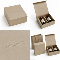 Coffret cadeau de vin violet de luxe avec insert en EVA personnalisé, accessoires, kit sommelier, boîte cadeau en papier rigide Bourgogne