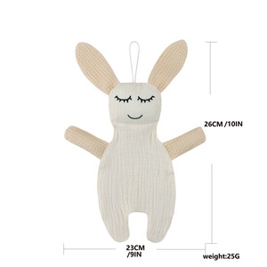 Nouvelle <span class=keywords><strong>attache</strong></span>-sucette en tissu sans BPA pour nouveau-né, en lin et coton, motif lapin, chaîne de sucette, jouet de dentition pour soulager la douleur de bébé, cadeau de naissance - Product Image 6