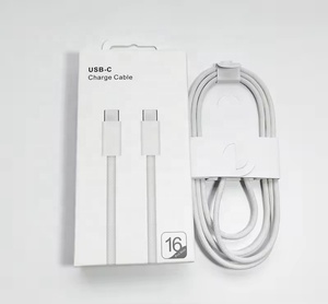 สายชาร์จเร็ว 60W USB-C to USB-C หุ้มด้วยไนลอน ตัวนำทองแดงแท้ สำหรับโทรศัพท์ 16/17 Max Pro พร้อมกล่องบรรจุภัณฑ์ - Product Image 1