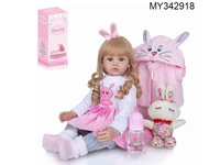 Jouet d'anniversaire pour bébé Reborn, poupée en Silicone souple de 22 pouces, jouet personnalisé pour garçon et fille
