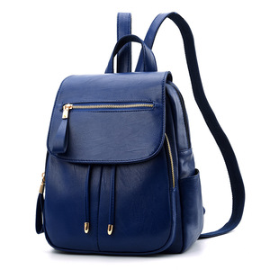 PU Leather Women <b>Backpack</b> Fashion Solid <b>School</b> Bags for Girls Large Capacity Casual Women <b>Black</b> <b>Backpacks</b> - Product Image 2