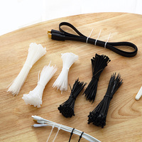 Attaches de câble en nylon de qualité industrielle, attaches en plastique autobloquantes en noir et blanc, solides et durables
