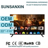 Produsen OEM Televisi LED 24 32 40 43 50 55 Inch FHD 4K SKD CKD