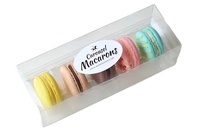 Boîte à dessert en papier personnalisée, vente chaude, type tiroir, emballage pour muffins, biscuits, gâteaux, boîte à macarons blanche individuelle