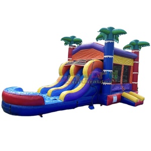 Château gonflable commercial pour enfants en plein air, combo de saut, toboggan, trampoline, château gonflable, trampoline gonflable - Product Image 1