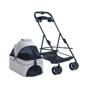 Bán buôn mèo và chó Xe đẩy du lịch tàu sân bay 4 bánh xe di động gấp vật nuôi xe đẩy vật nuôi chó xe đẩy - Product Image 4