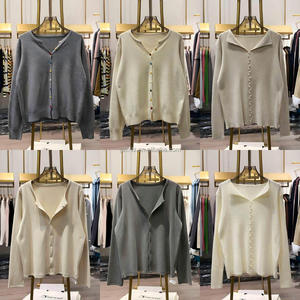 Áo khoác len mỏng chống nhăn cổ điển giản dị cho nữ 2025 Áo cardigan dệt kim dáng rộng phong cách Hàn Quốc tùy chỉnh - Product Image 4