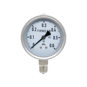 High Quality Industrial Compressor Spare Parts 3inch 80mm Stainless Steel 0-15Psi Pressure Gauge 1Bar