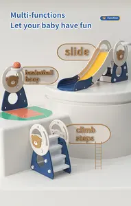 Hotel balita Pc Tobogan bentuk beruang anak-anak dalam ruangan Slide plastik Criancas bayi bermain tanah dilipat mainan anak-anak Slide