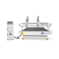 8 + Ans Vérifié Logo Personnalisable 3 Axes CNC Router Machine Double-Head Woodworking High Efficiency PLC SYNTEC Control System