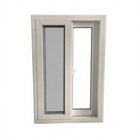Ventanas Corredizas Modernas de PVC con Aislamiento Térmico, Apertura Vertical, Vidrio Templado