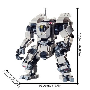 Funbuild Classic Game Mech MOC-216787 Bison Concept Art <strong>Model</strong> Building Blocks Set Mecha Action Figure Creative Robot Toy - Product Image 4