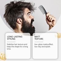 Pâte coiffante pour hommes Hoegoa, naturelle, volumineuse, lisse, brillante, longue durée, texture mate