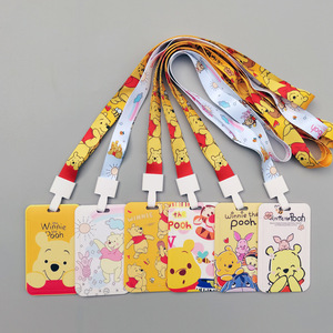 Wowei Pooh Phim Hoạt Hình Xe Buýt Chủ Thẻ Cứng Push-Phù Hợp Truyền Nhiệt Dây Buộc Móc Cho Sinh Viên Khuôn Viên Làm Việc Polyester - Product Image 1