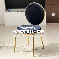 Hôtel chaisse mariage chaises de luxe moderne en acier inoxydable chaise en or