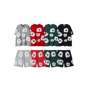 Cross-border Bestseller Premium High-street Denim Tear Details Trendy Floral Loose-<b>fitting</b> Pure Cotton Breathable Antibacterial - Product Image 2