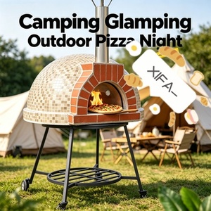 <span class=keywords><strong>Four</strong></span> à <span class=keywords><strong>pizza</strong></span> à granulés portable avec <span class=keywords><strong>pierre</strong></span> rotative et sac de transport, idéal pour le camping et les fêtes barbecue en plein air. - Product Image 1
