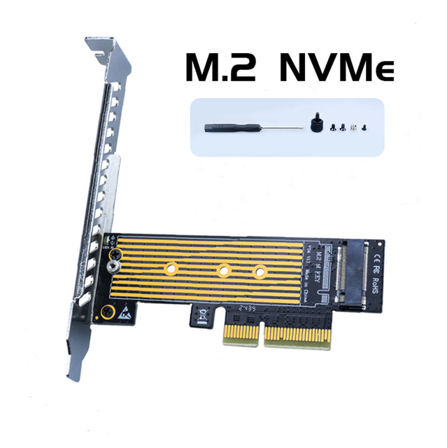 New M.2 NVMe to PCIe 4.0 Adapter Universal SSD Expansion Card for X1 X4 X8 X16 Slots 64Gbps M-Key NVMe Converter Card