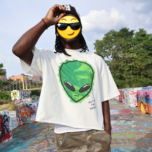 Maßgeschneiderte Herren Heavy Cropped T-Shirts mit Dickem Rundhalsausschnitt, Individuelle Blanko Cropped Boxy T-Shirts für Männer, Maßgefertigte Blanko Oversized Crop Boxy T-Shirts - Product Image 2