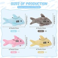 Mini peluche requin personnalisée, jouet en peluche requin, peluche requin douce, petit jouet animal marin
