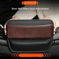 Boîte de rangement multifonctionnelle pour siège de voiture en cuir avec chargeur intégré et compartiment pour téléphone